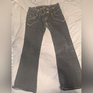 Elegant Dark Gray Flare Jeans